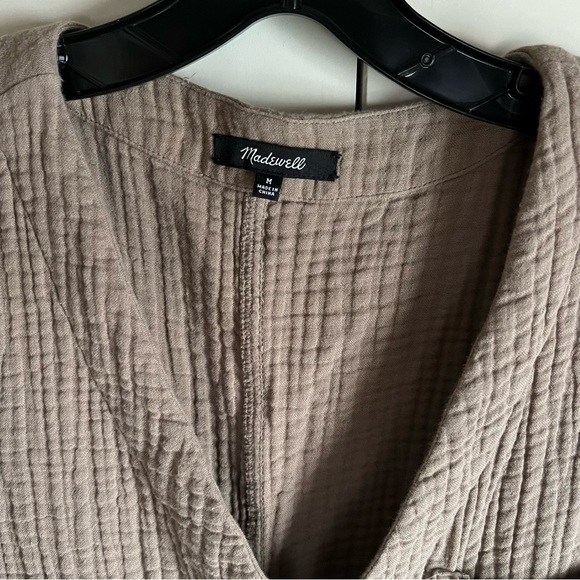 Madewell Lightspun Stitched-Pocket Brown Jumpsuit coverall - Picture 6 of 13